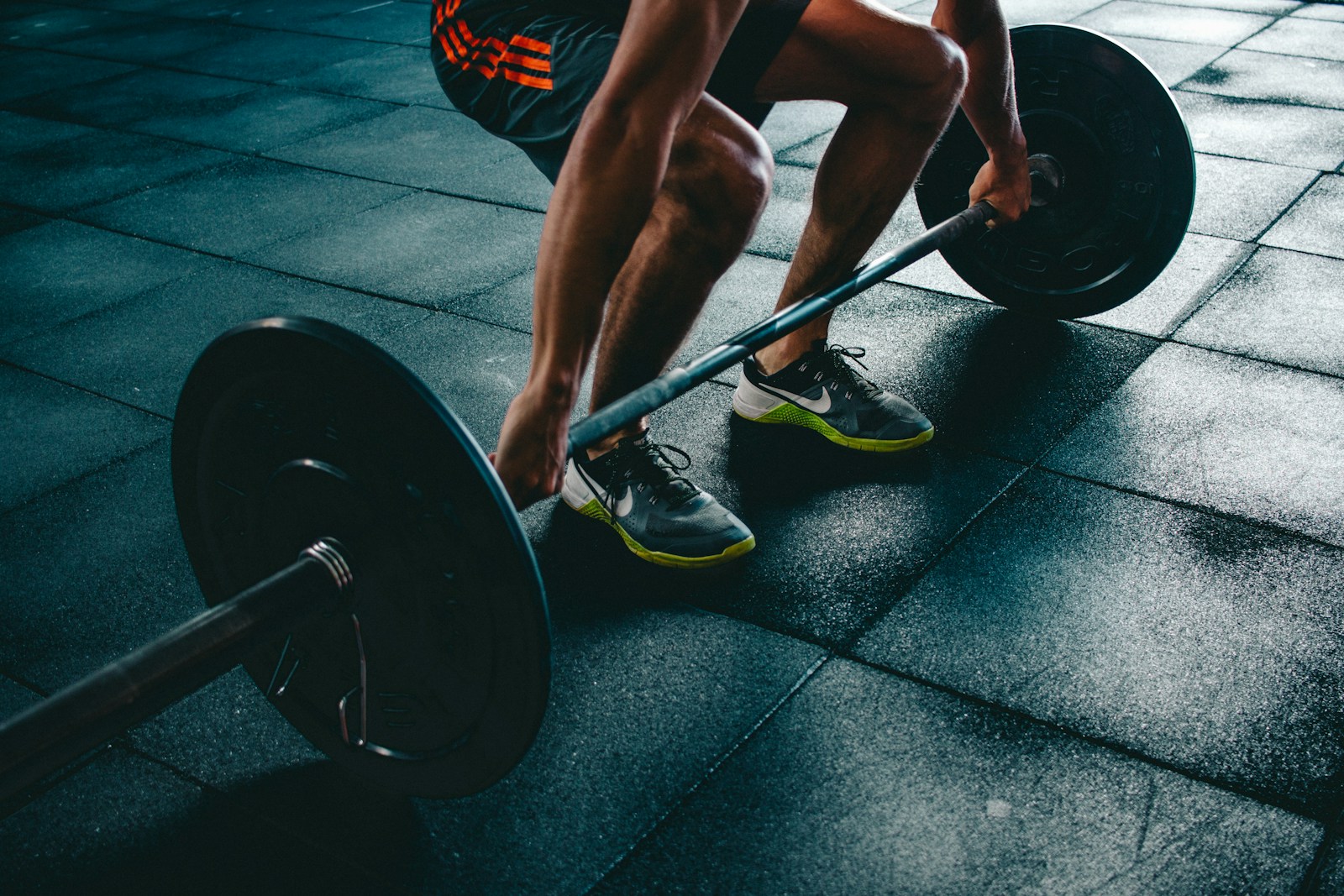 Athlete focused during a training session